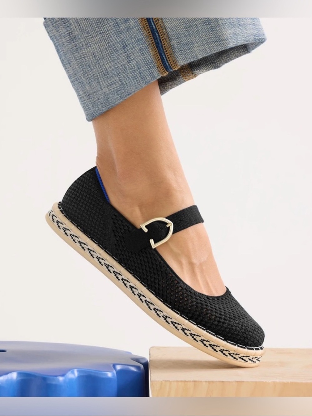 Rothy’s The Espadrille Mary Jane - Black, Women’s Size 7 - Picture 2 of 9